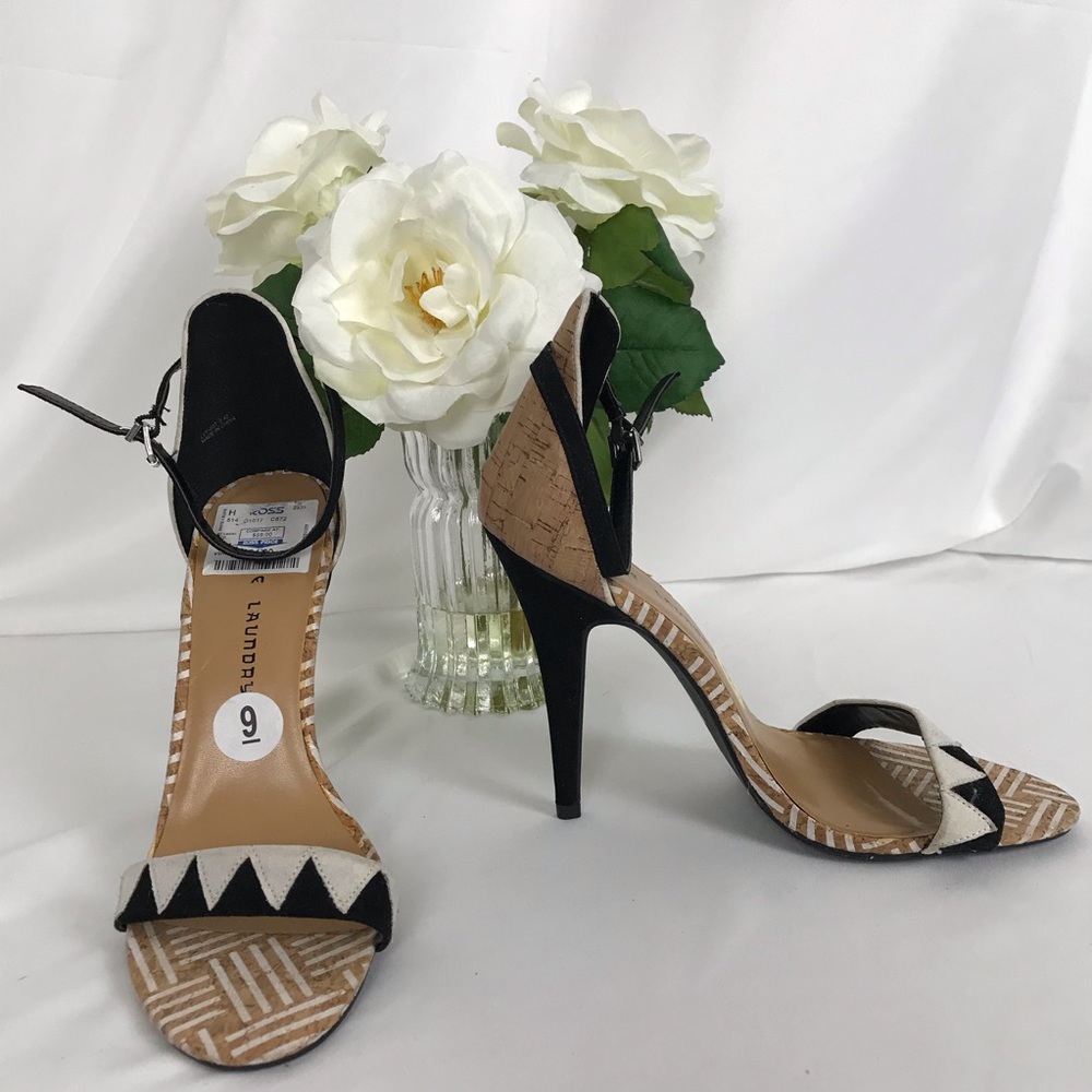 🔥Cork and Suede Ankle Strap Heels